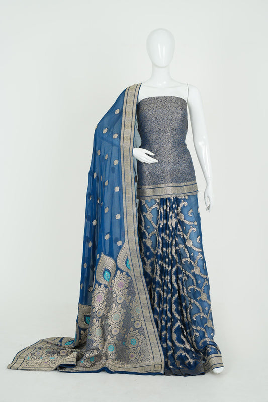 MULTI MEENA CHIFFON SAREE-AFW049